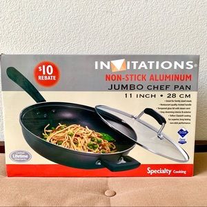 Invitations Jumbo Covered Chef's Pan NIB!